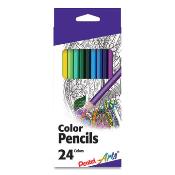 Pentel Arts® Color Pencils, 1.98 Mm, H (#3), Assorted Lead-barrel Colors, 24-pack freeshipping - TVN Wholesale